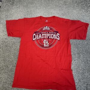 St Louis Cardinals Shirt Mens L Red MLB Baseball Genuine Merchandise 2011